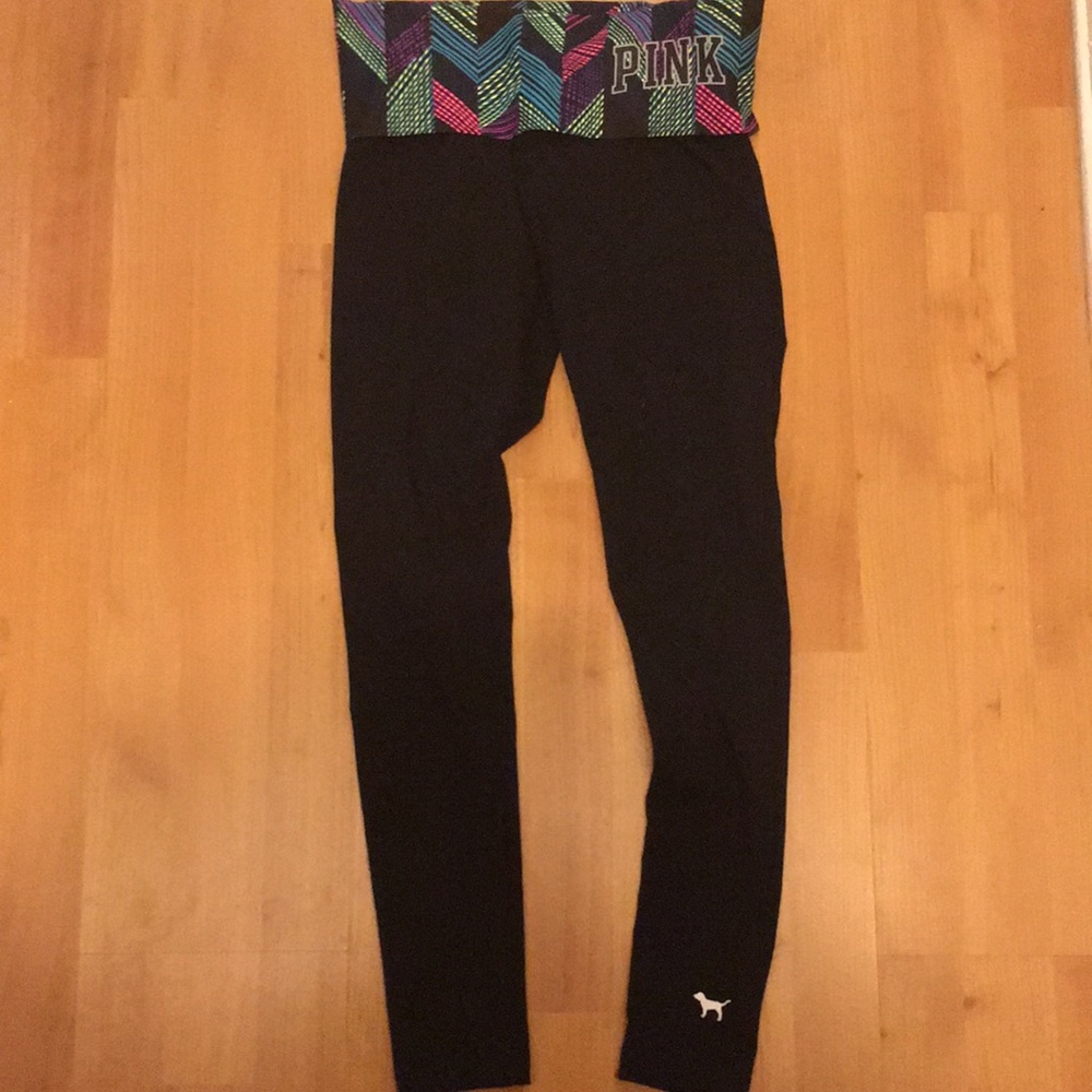 Pink Black Yoga Pants - NWOT